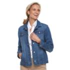 Petite Croft & Barrow&reg; Jacket, Women's, Size: L Petite, Med Blue