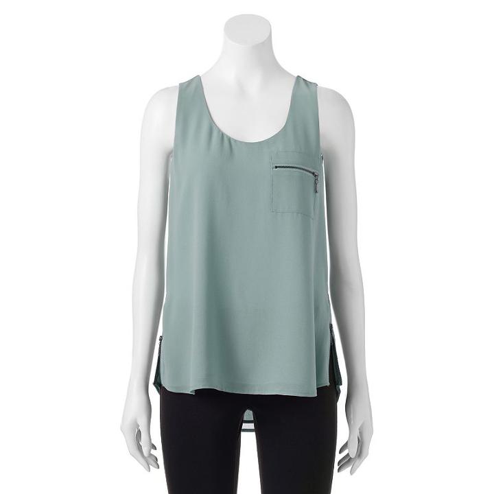Juniors' My Michelle Zipper Accent Tank Top, Girl's, Size: Xs, Blue Other