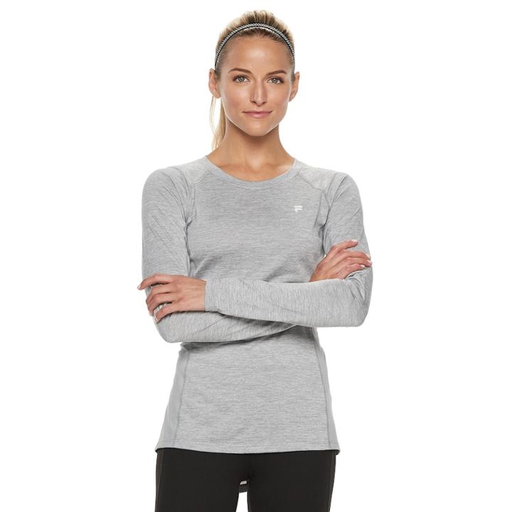 Women's Fila Sport&reg; Raglan Long Sleeve Tee, Size: Large, Grey