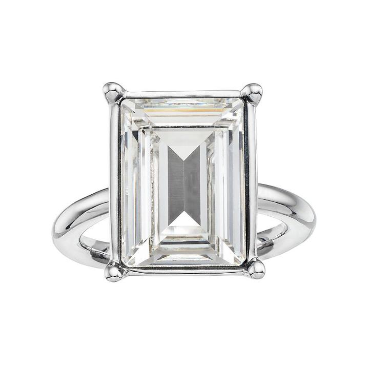 Simply Vera Vera Wang Ring With Swarovski Crystals, Women's, Size: 8, White