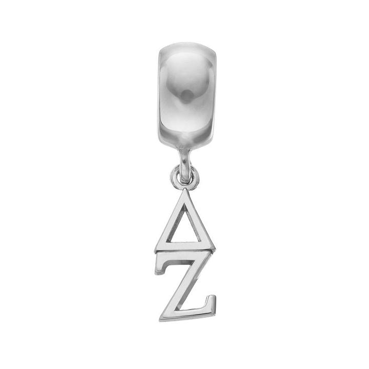 Delta Zeta, Logoart Sterling Silver Sorority Charm, Women's, Grey