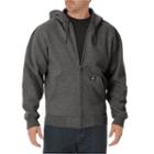 Men's Dickies Midweight Fleece Zip-up Hoodie, Size: X Lrge M/r, Dark Grey