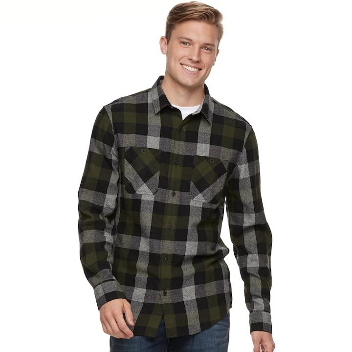 Men's Urban Pipeline&reg; Button-down Shirt, Size: Medium, Med Green