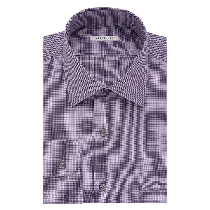 Men's Van Heusen Regular-fit Wrinkle-free Dress Shirt, Size: L-32/33, Purple Oth