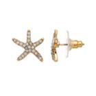 Lc Lauren Conrad Starfish Stud Earrings, Women's, White