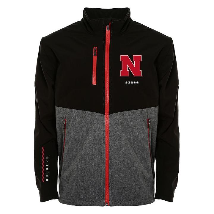 Men's Franchise Club Nebraska Cornhuskers Fusion Softshell Jacket, Size: Xl, Black