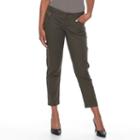 Women's Apt. 9&reg; Zipper Accent Ankle Skinny Jeans, Size: 16, Green