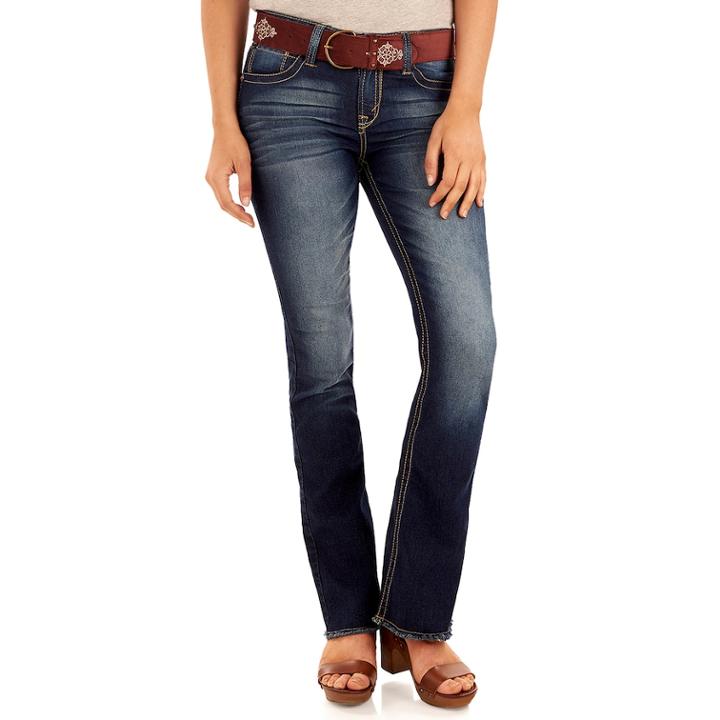 Juniors' Wallflower Legendary Bootcut Jeans, Teens, Size: 9, Purple Oth