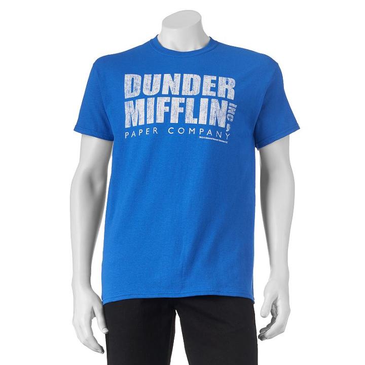 Men's The Office Dunder Mifflin Tee, Size: Xl, Med Blue