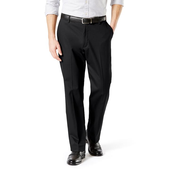 Men's Dockers&reg; Signature Khaki Lux Classic-fit Stretch Pants D3, Size: 42x34, Black