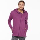 Women's Tek Gear&reg; Fleece Asymmetrical Zip Jacket, Size: Xl, Med Purple