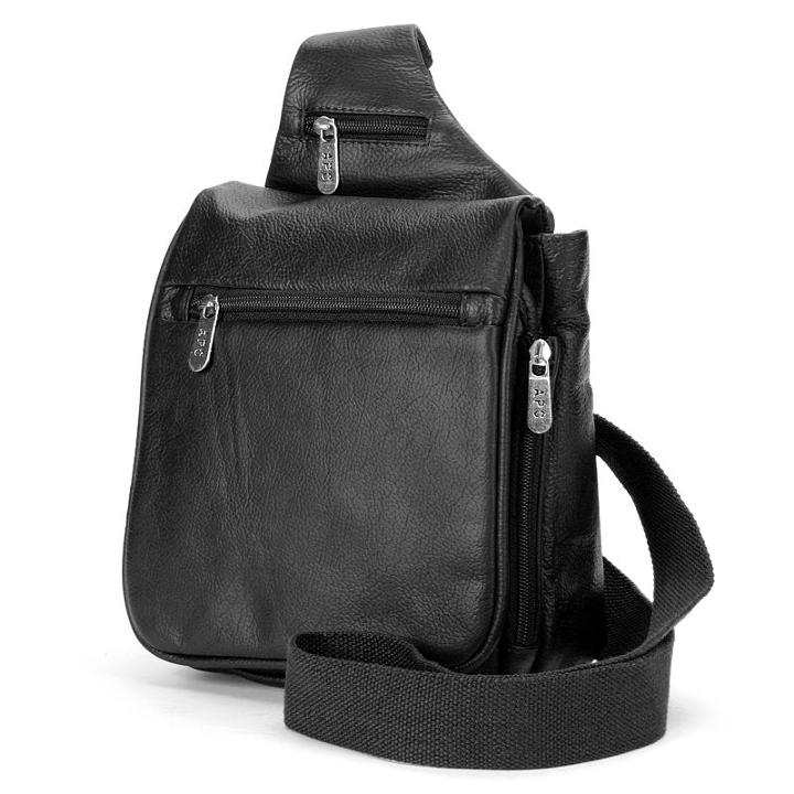 Amerileather Travel Leather Crossbody Bag, Women's, Black