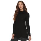 Women's Sonoma Goods For Life&trade; Textured Cowlneck Tunic, Size: Large, Black
