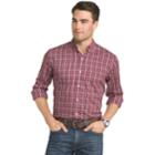 Men's Izod Advantage Regular-fit Sport Flex Plaid Stretch Button-down Shirt, Size: Xl, Drk Purple