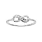 Primrose Sterling Silver Cubic Zirconia Infinity Ring, Women's, Size: 6, Grey