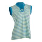 Women's Nancy Lopez Dizzy Sleeveless Golf Polo, Size: Small, Blue