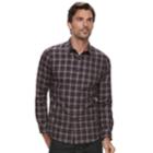 Men's Marc Anthony Slim-fit Soft-touch Flannel Button-down Shirt, Size: Small, Purple