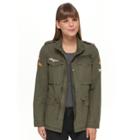 Women's Levi's Military Jacket With Embroidered Patches, Size: Xl, Green Oth