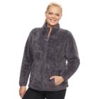 Plus Size Fila Sport&reg; Bari Sherpa Fleece Jacket, Women's, Size: 1xl, Grey