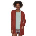 Juniors' Pink Republic Open-front Cardigan, Teens, Size: Medium, Red/coppr (rust/coppr)