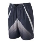 Men's Rbx Geometric Performance Swim Trunks, Size: Medium, Black