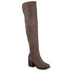 Journee Collection Sana Women's Over-the-knee Boots, Girl's, Size: Medium (8), Brown