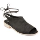 Journee Collection Blanch Women's Sandals, Size: Medium (6.5), Black