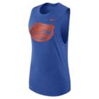 Women's Nike Florida Gators Dri-fit Muscle Tee, Size: Large, Blue