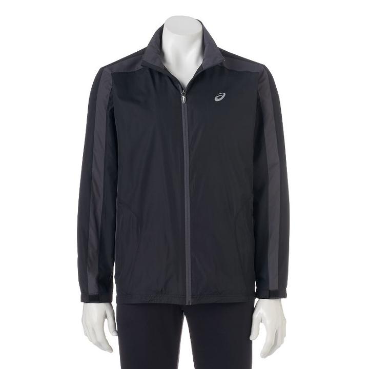 Men's Asics Windwear Jacket, Size: Large, Black