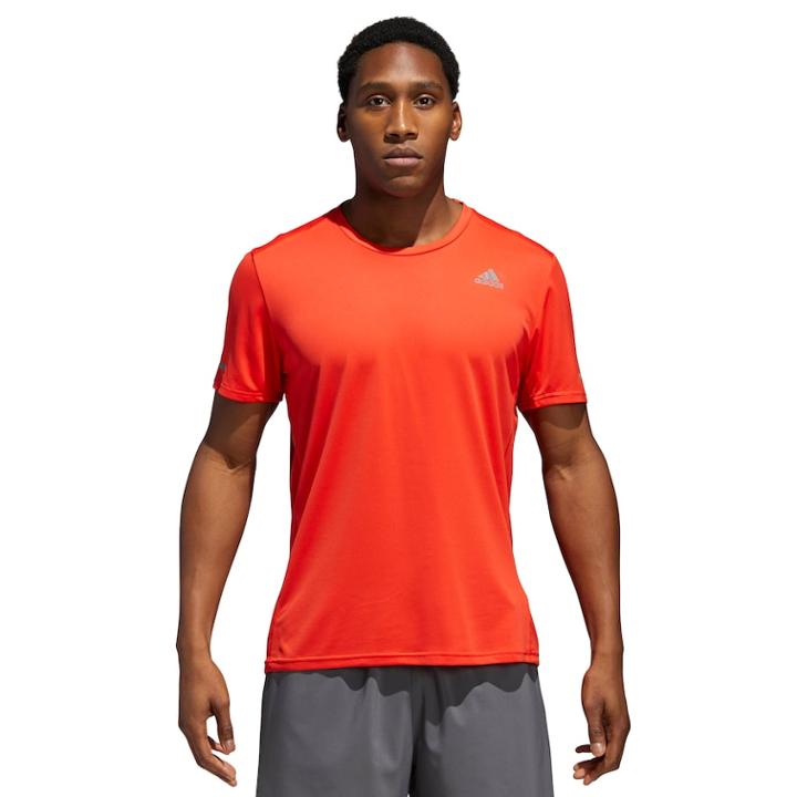 Men's Adidas Running Tee, Size: Medium, Red