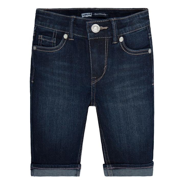 Girls 4-6x Levi's Stretch Denim Bermuda Shorts, Size: 4, Med Blue