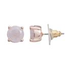 Lc Lauren Conrad Runway Collection Round Crackle Stud Earrings, Women's, White