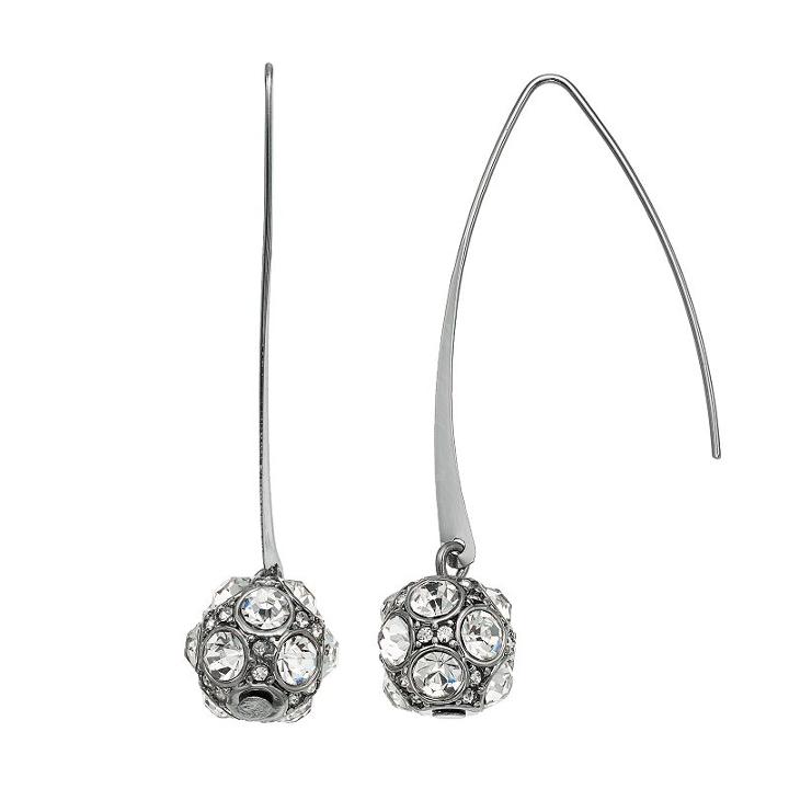 Simply Vera Vera Wang Nickel Free Fireball Threader Earrings, Women's, Silver