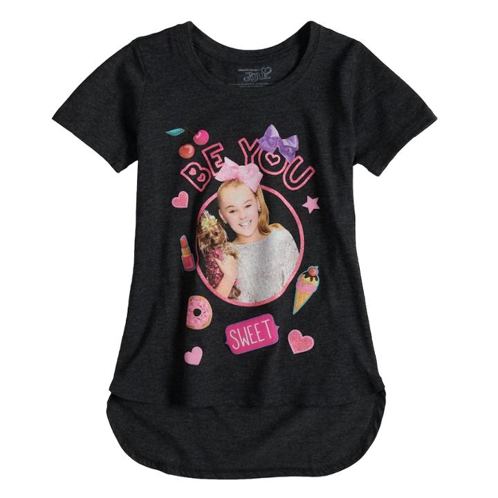 Girls 7-16 Jojo Siwa Be You Graphic Tee, Size: Medium, Dark Grey