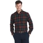 Men's Izod Regular-fit Plaid Flannel Easy-care Button-down Shirt, Size: Medium, Grey (charcoal)