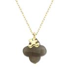 14k Gold Moonstone Four-leaf Clover Pendant Necklace, Women's, Size: 17, Grey