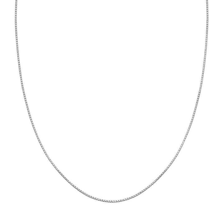 Sterling Silver Box Chain Necklace - 36 In, Women's, Size: 36, Grey