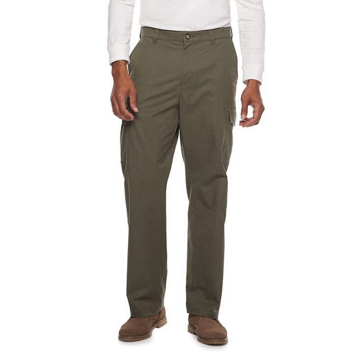 Men's Croft & Barrow&reg; Classic-fit Cargo Pants, Size: 36x34, Dark Green