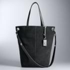 Simply Vera Vera Wang Oakland Suede Tote, Women's, Grey