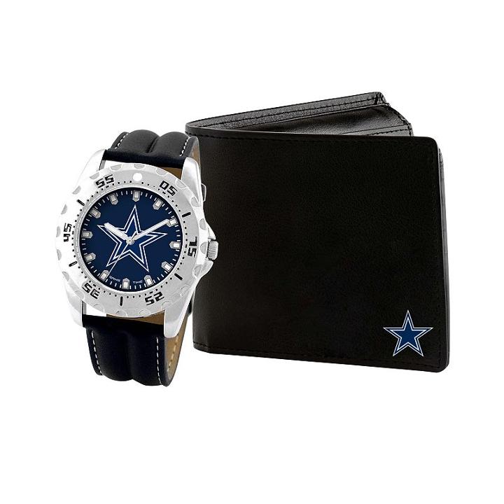 Men's Game Time Dallas Cowboys Watch & Wallet Set - Black