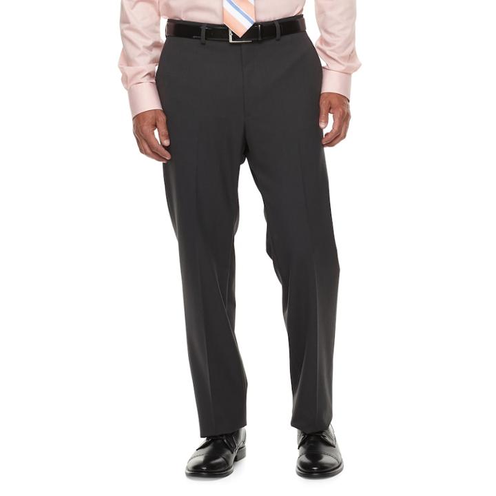 Men's Chaps Performance Series Classic-fit 4-way Stretch Suit Pants, Size: 42x30, Grey