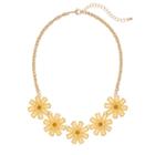 Yellow Flower Statement Necklace, Women's, Med Yellow