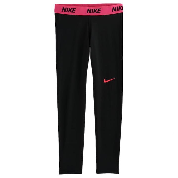 Girls 7-16 Nike Dri-fit Victory Leggings, Size: Medium, Grey (charcoal)