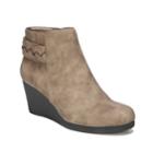 Lifestride Natalia Women's Wedge Ankle Boots, Size: Medium (6.5), Beig/green (beig/khaki)