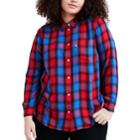 Plus Size Levi's Button Front Top, Women's, Size: 2xl, Wolverine Red