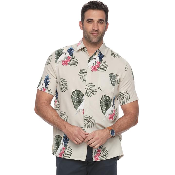 Big & Tall Croft & Barrow&reg; Regular-fit Soft Touch Microfiber Button-down Shirt, Men's, Size: 3xl Tall, Lt Beige