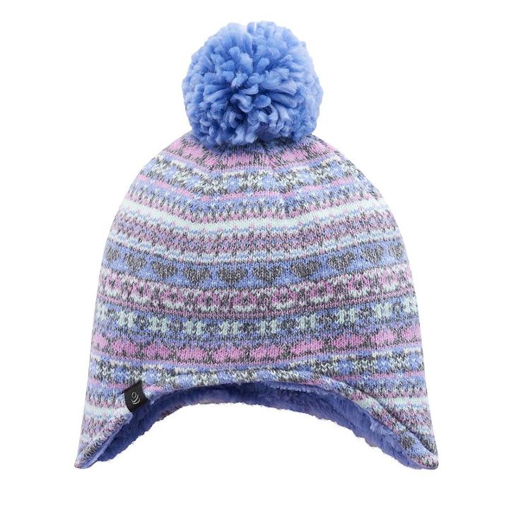 Cuddl Duds, Girls 7-14 Fairisle Earflap Hat, Girl's, Multicolor