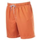 Big & Tall Croft & Barrow&reg; Solid Microfiber Volley Swim Trunks, Men's, Size: 3xl Tall, Orange Oth