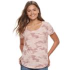 Juniors' Mudd&reg; Roadtrip Scoopneck Tee, Teens, Size: Medium, Lt Purple