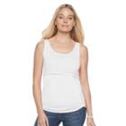 Maternity A:glow Popover Nursing Tank, Women's, Size: S-mat, White